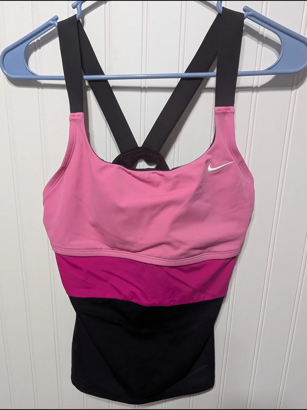 Nike Pink Colorblock Sports Tank Top